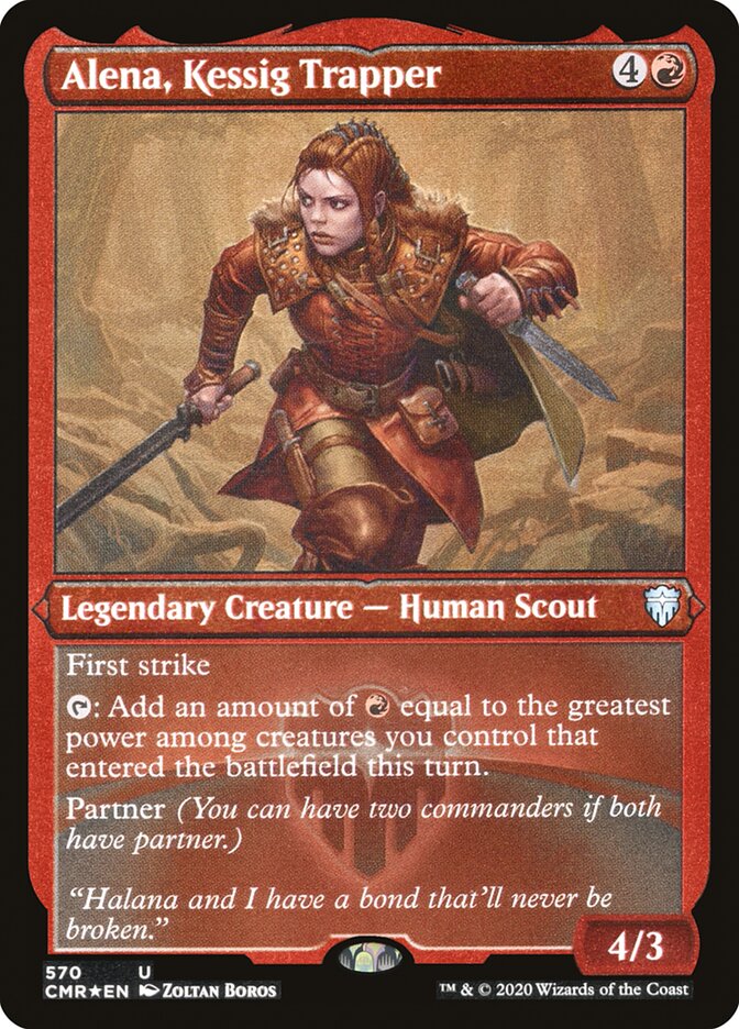 Alena, Kessig Trapper (Foil Etched) [Commander Legends] | Anubis Games and Hobby