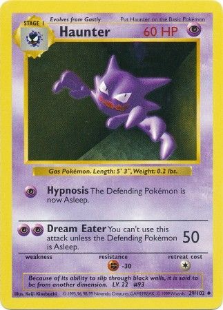 Haunter (29/102) [Base Set Shadowless Unlimited] | Anubis Games and Hobby