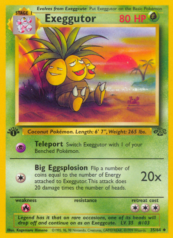 Exeggutor (35/64) [Jungle 1st Edition] | Anubis Games and Hobby