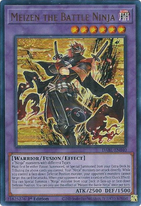 Meizen the Battle Ninja [DABL-EN040] Ultra Rare | Anubis Games and Hobby