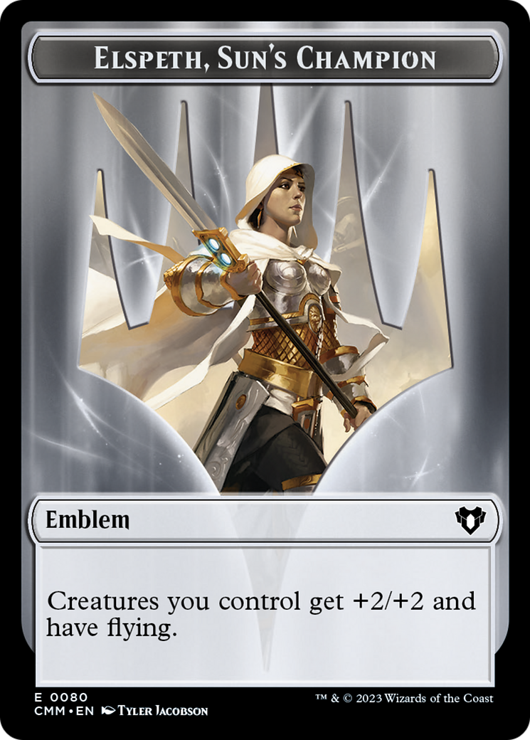 Elspeth, Sun's Champion Emblem // Copy (55) Double-Sided Token [Commander Masters Tokens] | Anubis Games and Hobby