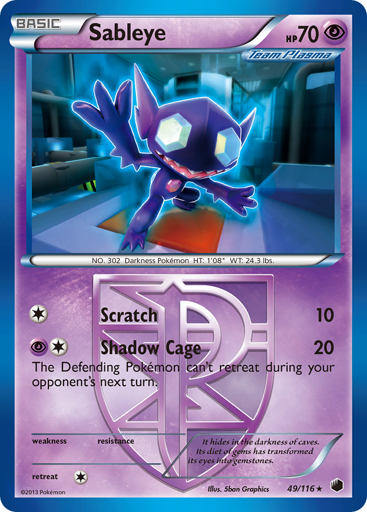 Sableye (49/116) [Black & White: Plasma Freeze] | Anubis Games and Hobby