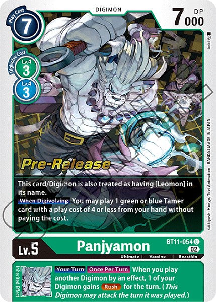 Panjyamon [BT11-054] [Dimensional Phase Pre-Release Promos] | Anubis Games and Hobby