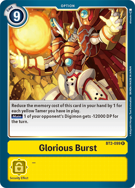 Glorious Burst [BT2-099] [Release Special Booster Ver.1.5] | Anubis Games and Hobby