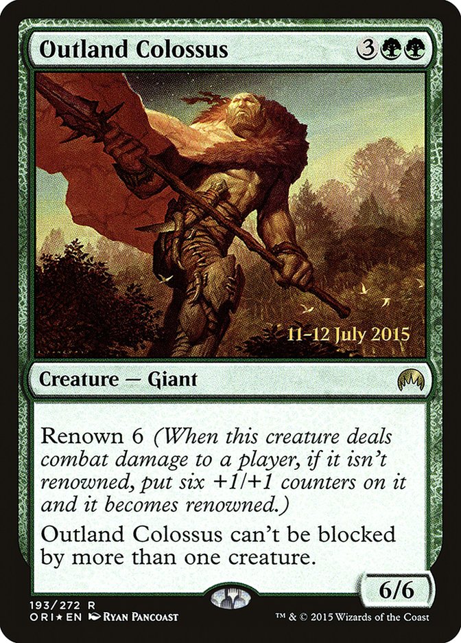 Outland Colossus [Magic Origins Prerelease Promos] | Anubis Games and Hobby