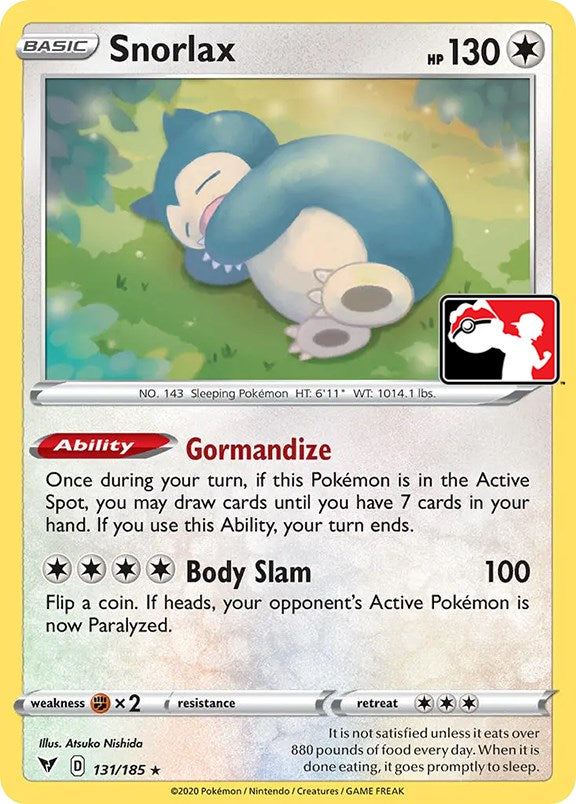 Snorlax (131/185) [Prize Pack Series One] | Anubis Games and Hobby