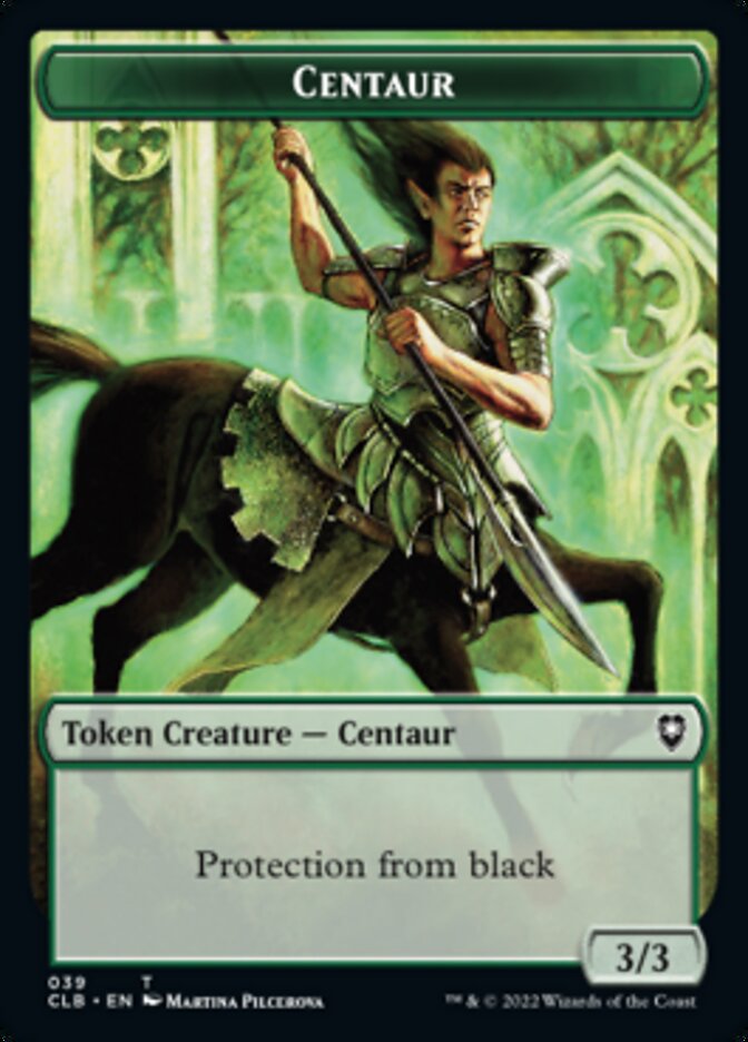 Horror // Centaur Double-Sided Token [Commander Legends: Battle for Baldur's Gate Tokens] | Anubis Games and Hobby