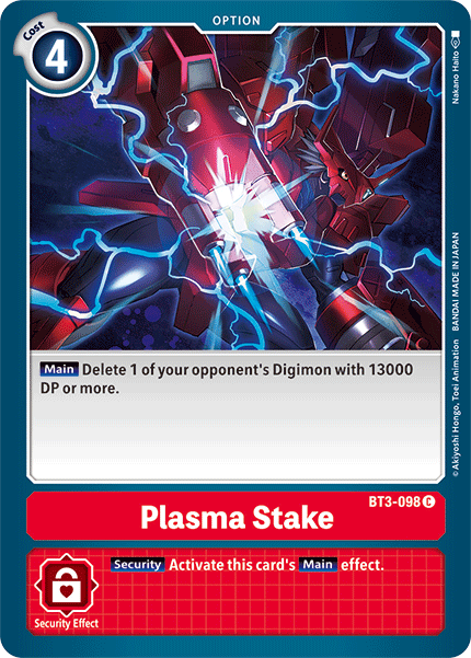 Plasma Stake [BT3-098] [Release Special Booster Ver.1.5] | Anubis Games and Hobby