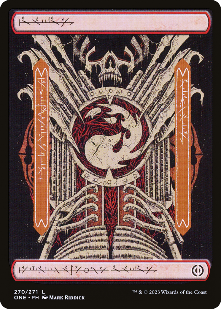 Mountain (270) (Phyrexian) [Phyrexia: All Will Be One] | Anubis Games and Hobby