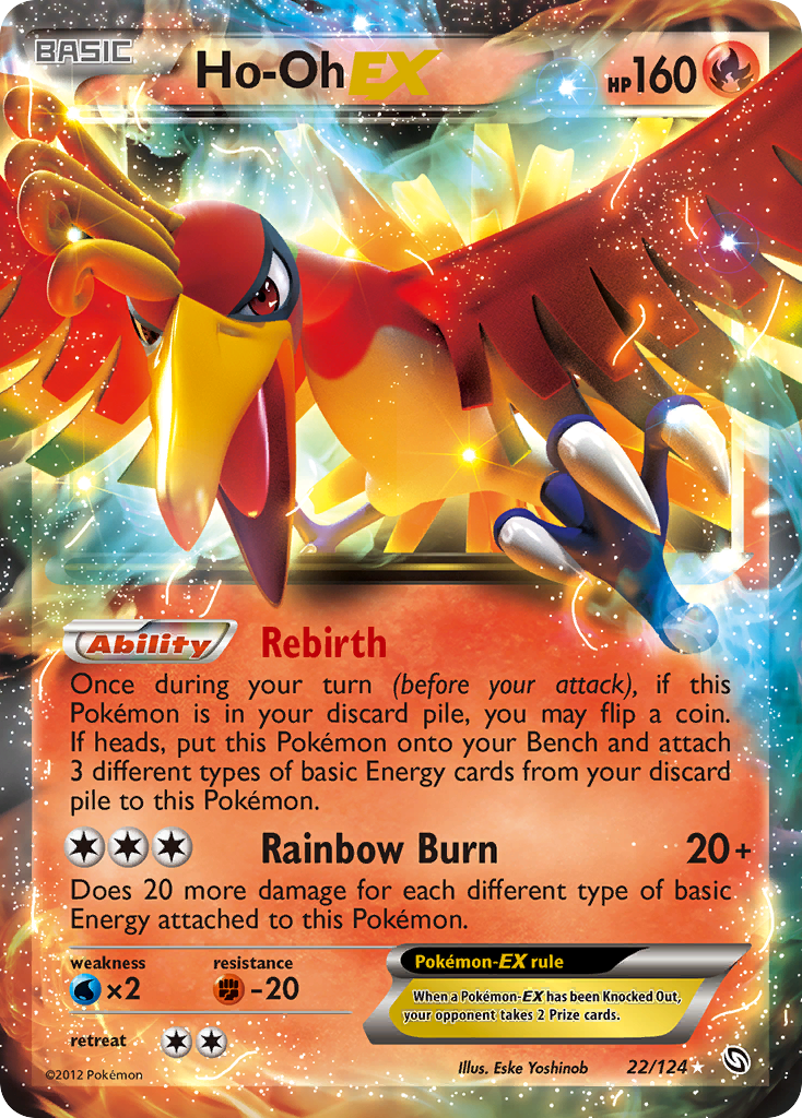 Ho-Oh EX (22/124) [Black & White: Dragons Exalted] | Anubis Games and Hobby