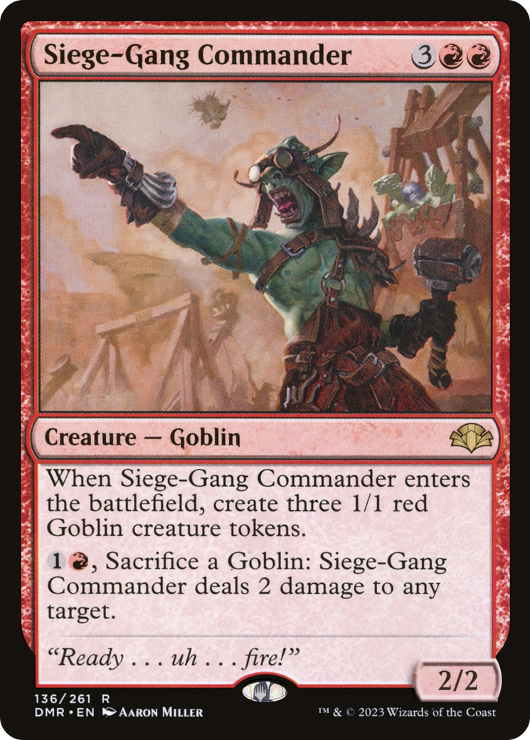 Siege-Gang Commander [Dominaria Remastered] | Anubis Games and Hobby