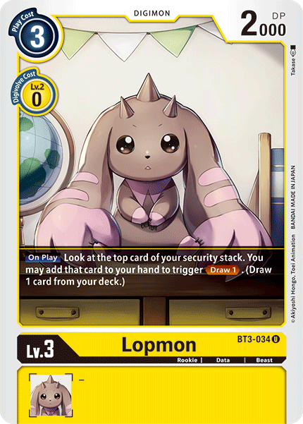 Lopmon [BT3-034] [Release Special Booster Ver.1.5] | Anubis Games and Hobby