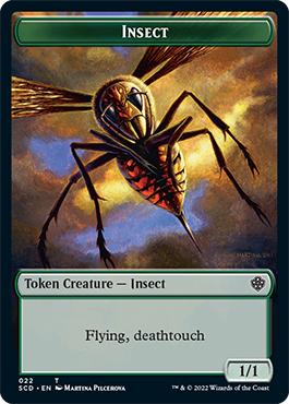 Insect // Human Warrior Double-Sided Token [Starter Commander Decks] | Anubis Games and Hobby