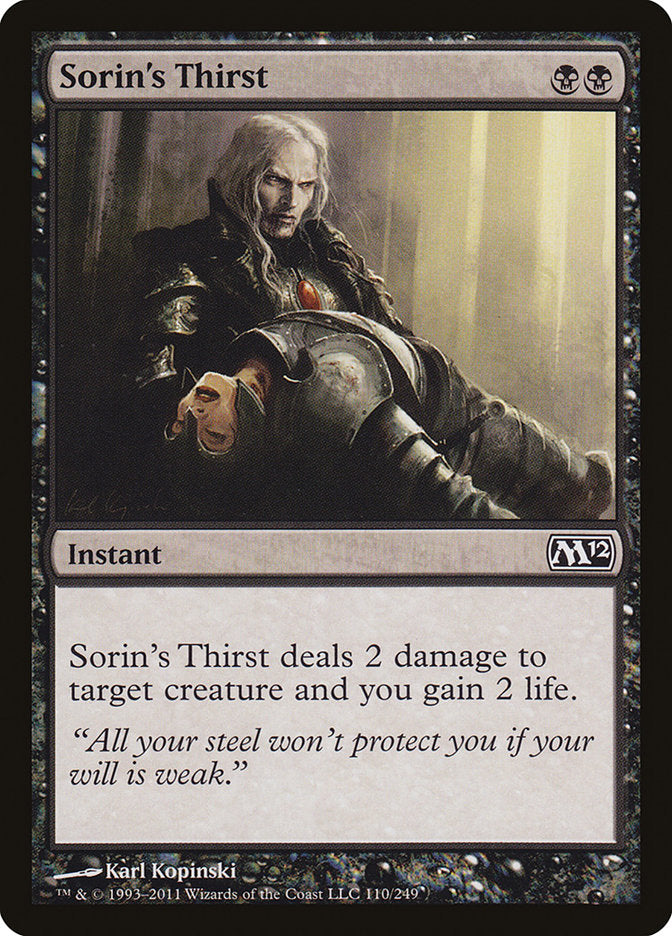 Sorin's Thirst [Magic 2012] | Anubis Games and Hobby