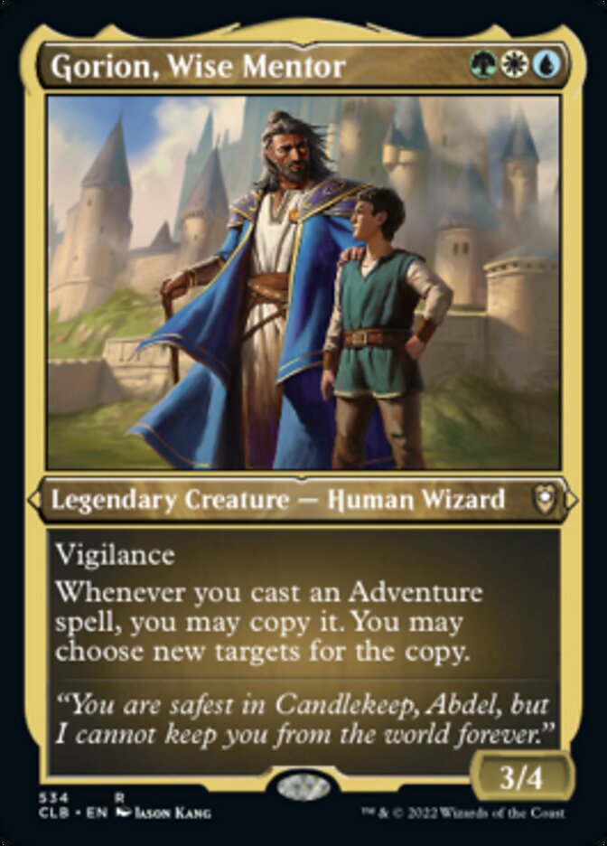 Gorion, Wise Mentor (Foil Etched) [Commander Legends: Battle for Baldur's Gate] | Anubis Games and Hobby