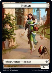 Human // Food (15) Double-Sided Token [Throne of Eldraine Tokens] | Anubis Games and Hobby