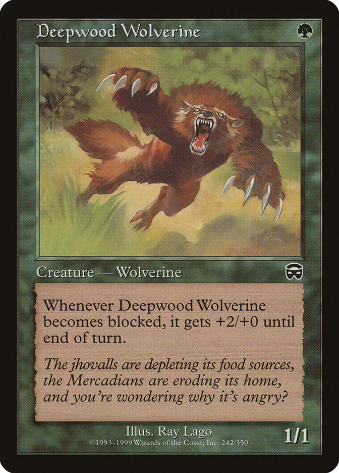 Deepwood Wolverine [Mercadian Masques] | Anubis Games and Hobby