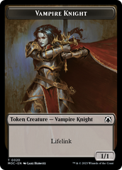 Vampire Knight // Soldier Double-Sided Token [March of the Machine Commander Tokens] | Anubis Games and Hobby