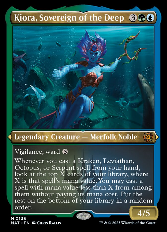 Kiora, Sovereign of the Deep (Foil Etched) [March of the Machine: The Aftermath] | Anubis Games and Hobby