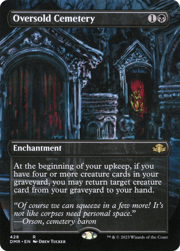 Oversold Cemetery (Borderless Alternate Art) [Dominaria Remastered] | Anubis Games and Hobby