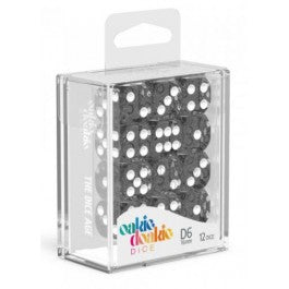 Oakie Doakie Dice Speckled Black 16mm D6 | Anubis Games and Hobby