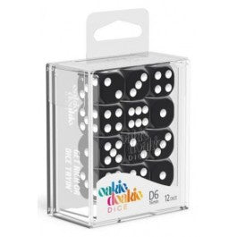 Oakie Doakie Dice Solid Black 16mm D6 | Anubis Games and Hobby
