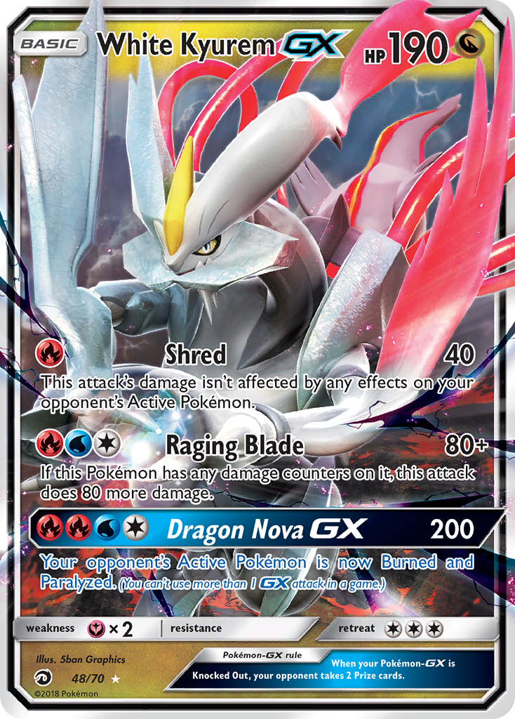 White Kyurem GX (48/70) [Sun & Moon: Dragon Majesty] | Anubis Games and Hobby