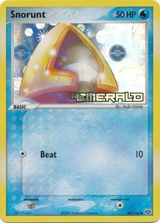 Snorunt (64/106) (Stamped) [EX: Emerald] | Anubis Games and Hobby