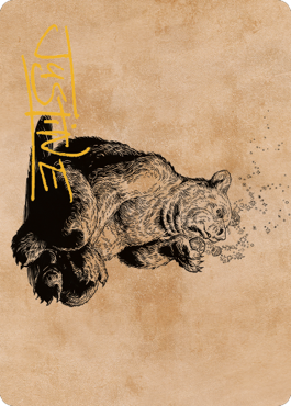 Wilson, Refined Grizzly Art Card (Gold-Stamped Signature) [Commander Legends: Battle for Baldur's Gate Art Series] | Anubis Games and Hobby