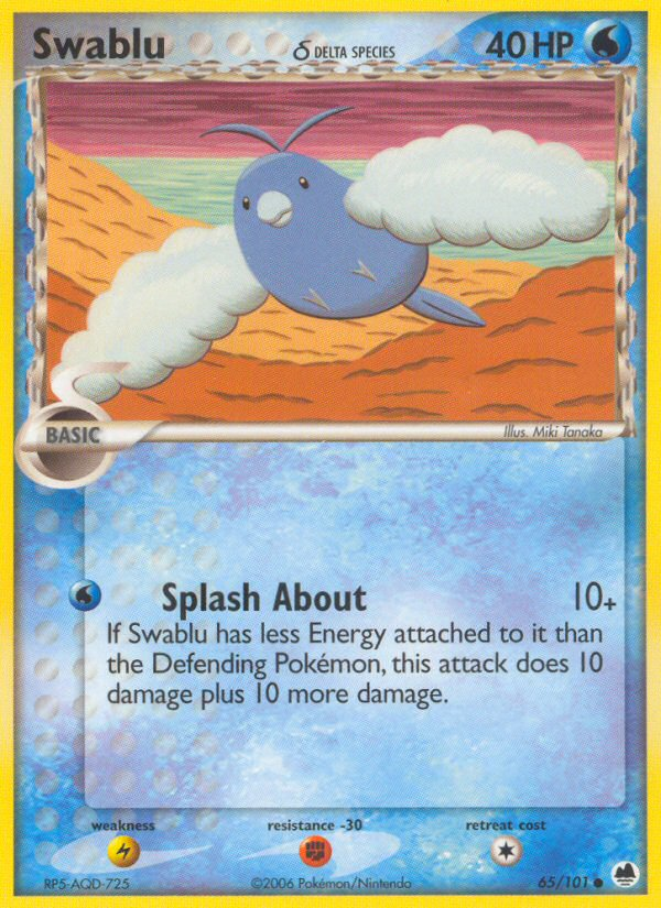 Swablu (65/101) (Delta Species) [EX: Dragon Frontiers] | Anubis Games and Hobby