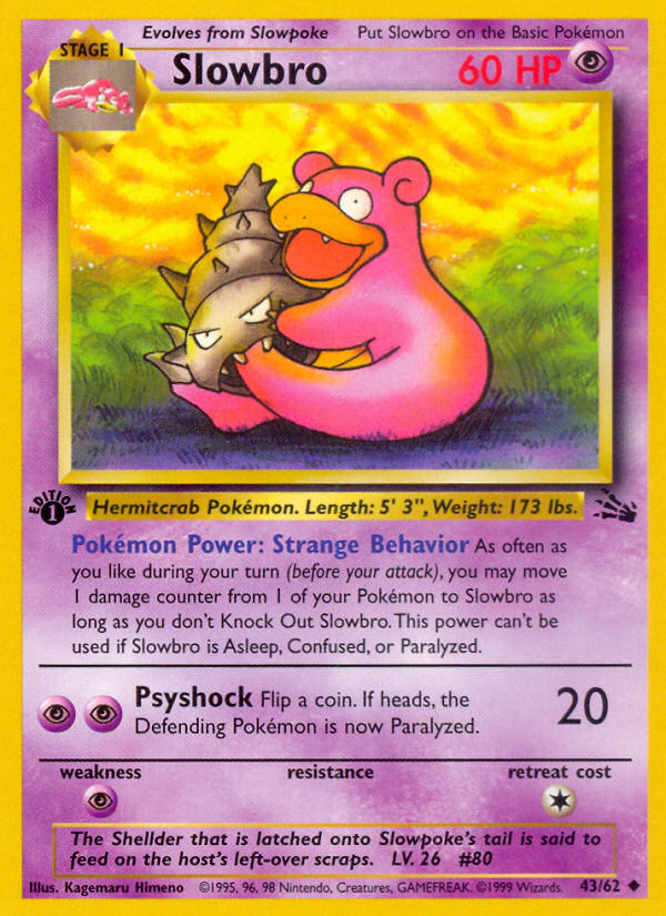 Slowbro (43/62) [Fossil 1st Edition] | Anubis Games and Hobby