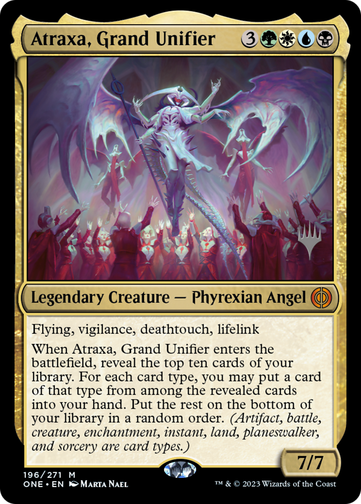 Atraxa, Grand Unifier (Promo Pack) [Phyrexia: All Will Be One Promos] | Anubis Games and Hobby