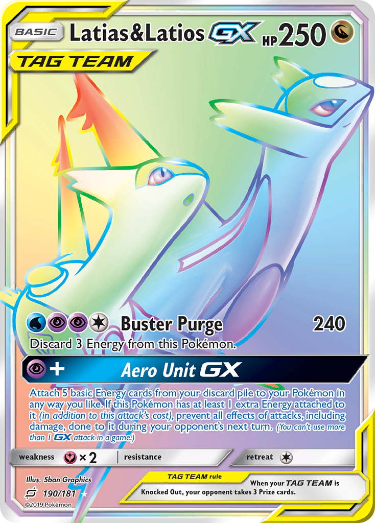 Latias & Latios GX (190/181) [Sun & Moon: Team Up] | Anubis Games and Hobby