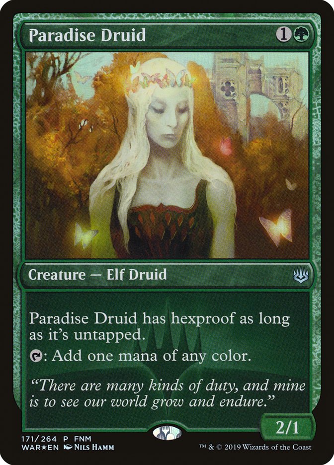 Paradise Druid (FNM) [War of the Spark Promos] | Anubis Games and Hobby