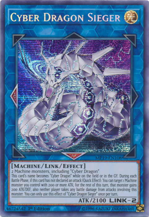 Cyber Dragon Sieger [MP19-EN108] Prismatic Secret Rare | Anubis Games and Hobby