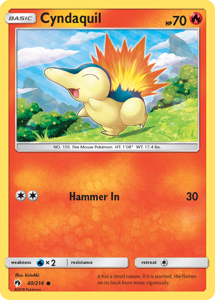 Cyndaquil (40/214) [Sun & Moon: Lost Thunder] | Anubis Games and Hobby