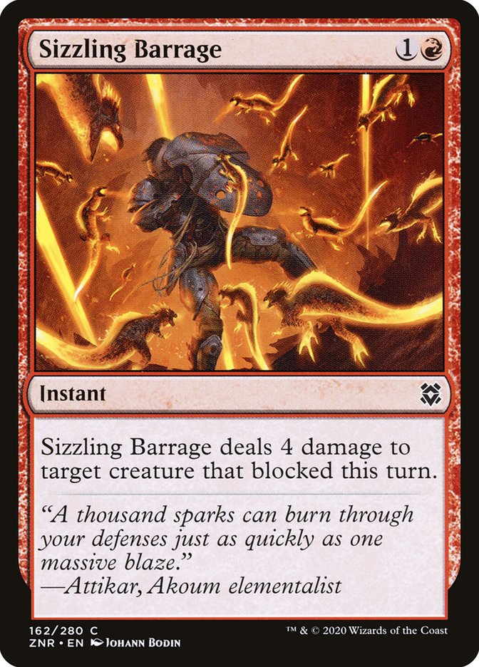 Sizzling Barrage [Zendikar Rising] | Anubis Games and Hobby