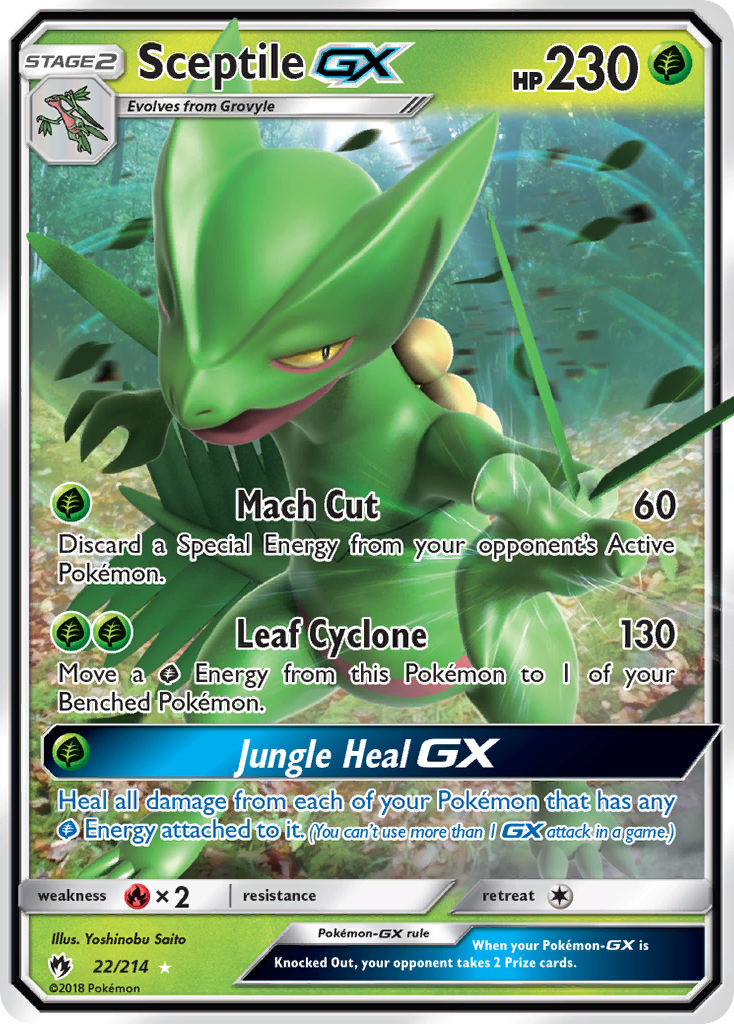 Sceptile GX (22/214) [Sun & Moon: Lost Thunder] | Anubis Games and Hobby