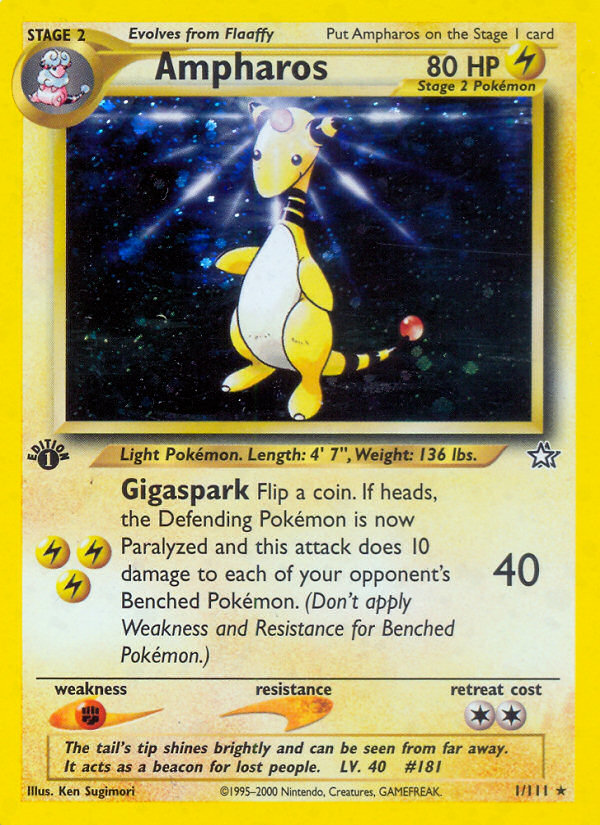 Ampharos (1/111) [Neo Genesis 1st Edition] | Anubis Games and Hobby