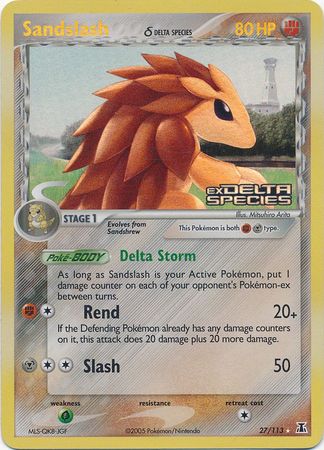 Sandslash (27/113) (Delta Species) (Stamped) [EX: Delta Species] | Anubis Games and Hobby