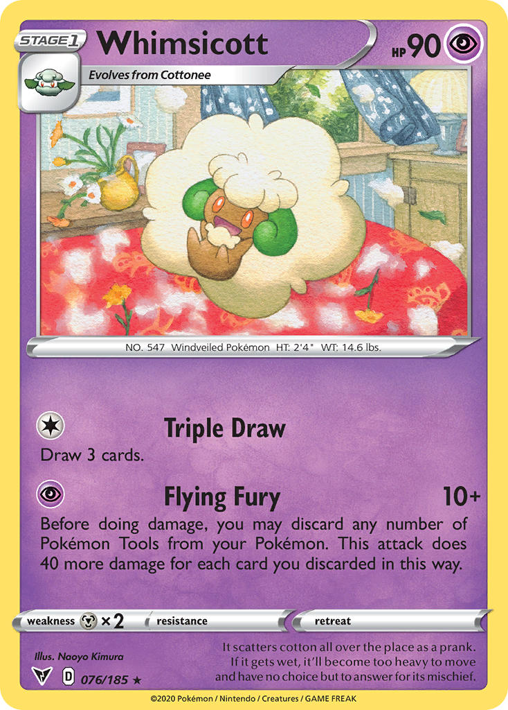 Whimsicott (076/185) [Sword & Shield: Vivid Voltage] | Anubis Games and Hobby