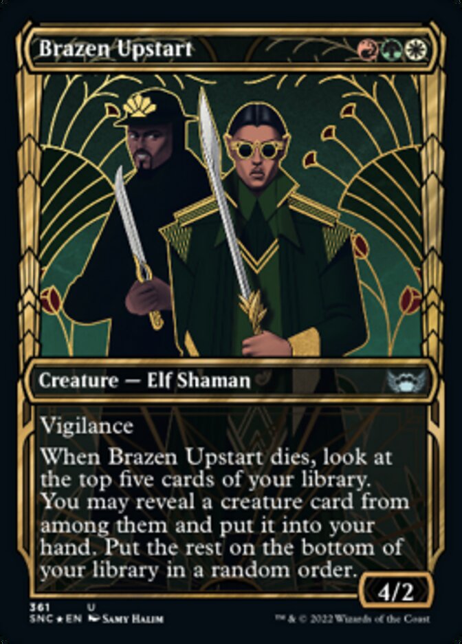 Brazen Upstart (Showcase Golden Age Gilded Foil) [Streets of New Capenna] | Anubis Games and Hobby
