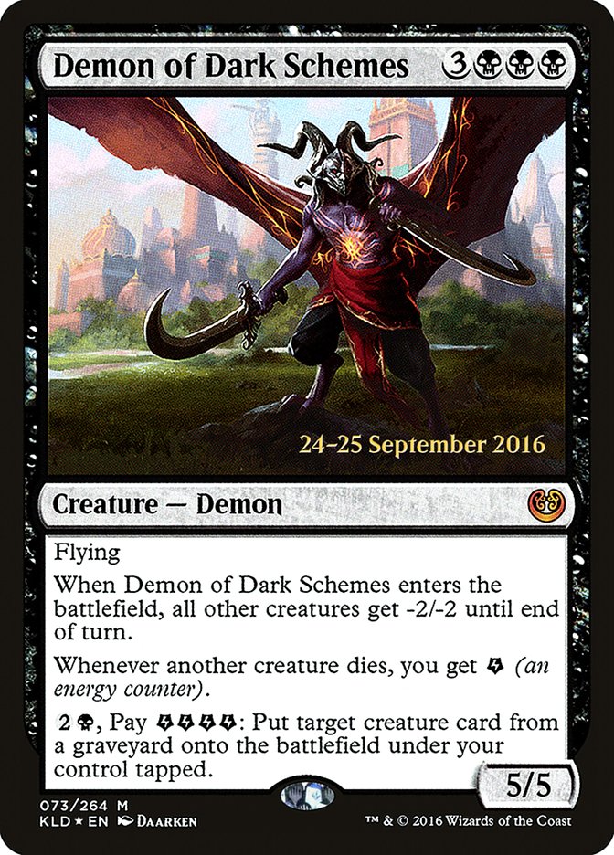 Demon of Dark Schemes [Kaladesh Prerelease Promos] | Anubis Games and Hobby