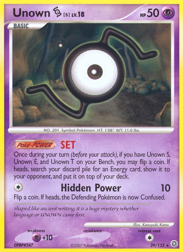 Unown S (39/132) [Diamond & Pearl: Secret Wonders] | Anubis Games and Hobby