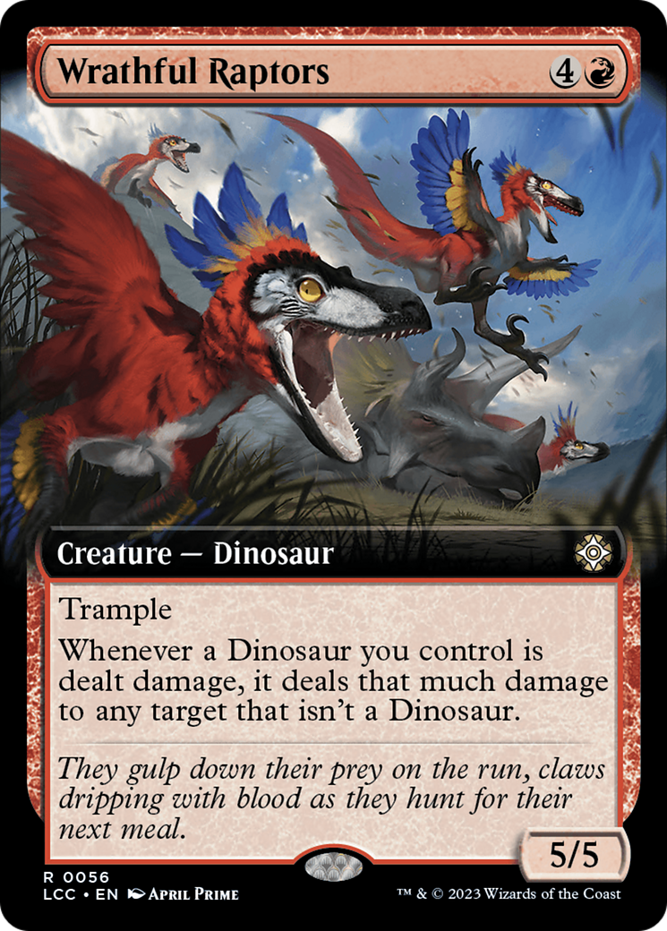 Wrathful Raptors (Extended Art) [The Lost Caverns of Ixalan Commander] | Anubis Games and Hobby