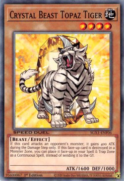 Crystal Beast Topaz Tiger [SGX1-ENF06] Common | Anubis Games and Hobby