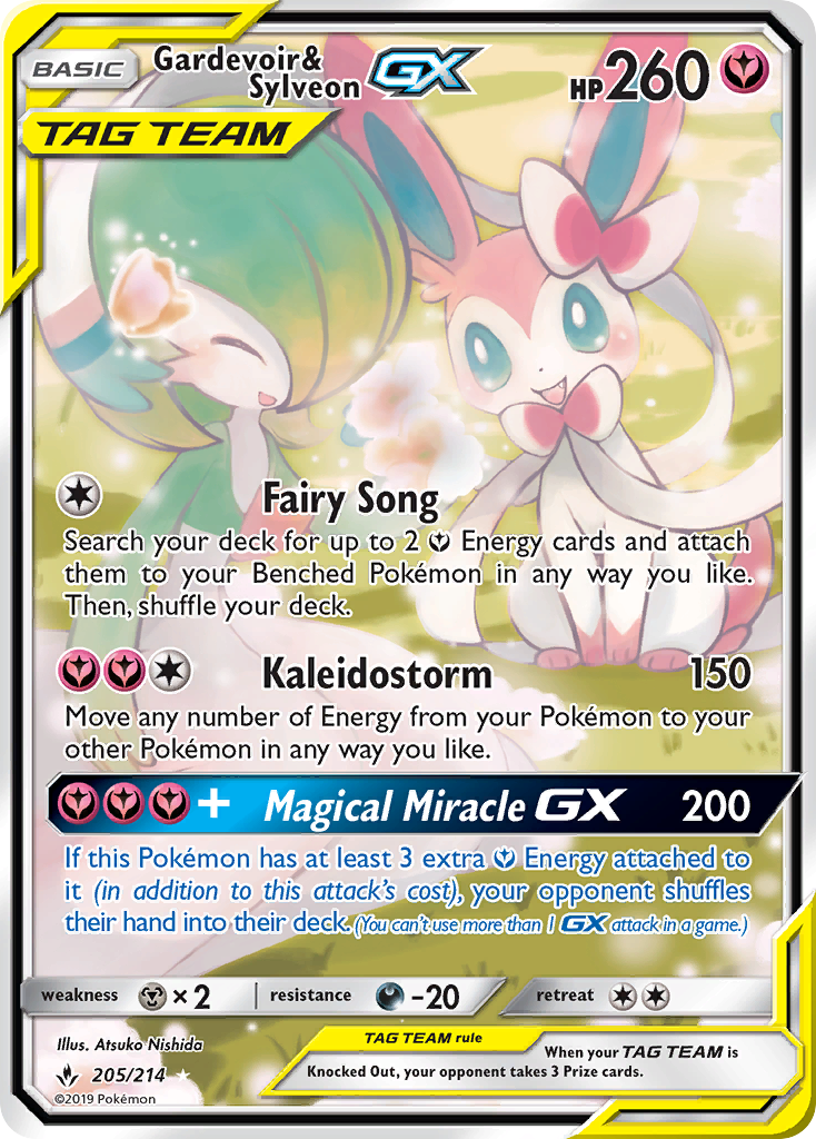 Gardevoir & Sylveon GX (205/214) [Sun & Moon: Unbroken Bonds] | Anubis Games and Hobby