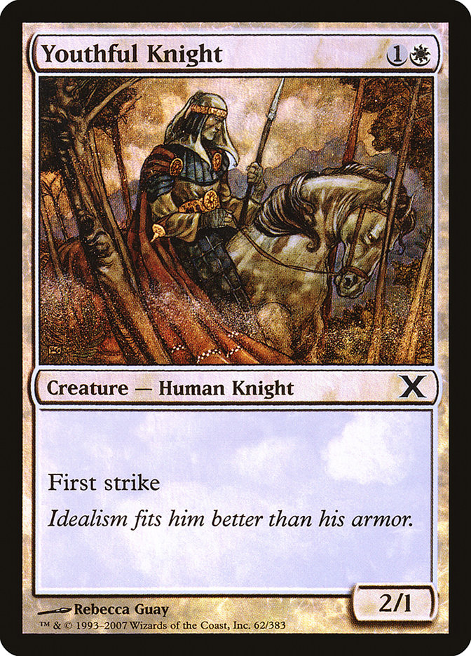 Youthful Knight (Premium Foil) [Tenth Edition] | Anubis Games and Hobby