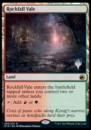 Rockfall Vale (Promo Pack) [Innistrad: Midnight Hunt Promos] | Anubis Games and Hobby