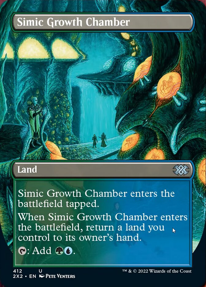 Simic Growth Chamber (Borderless Alternate Art) [Double Masters 2022] | Anubis Games and Hobby